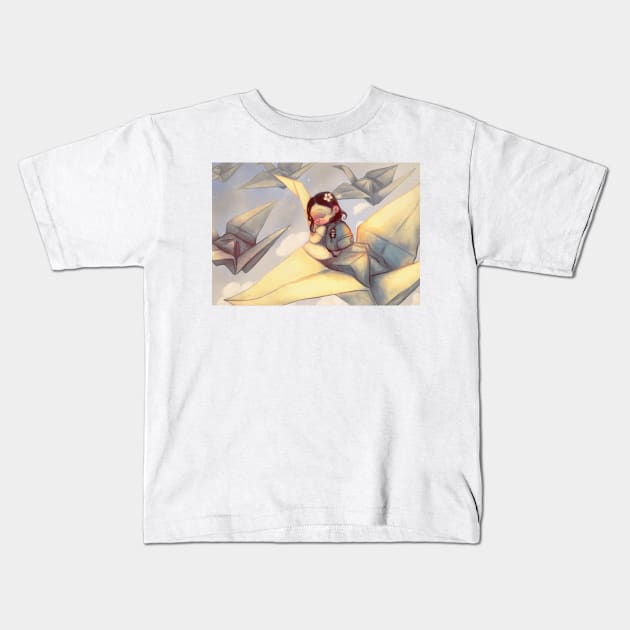 Paper Crane Kids T-Shirt by selvagemqt